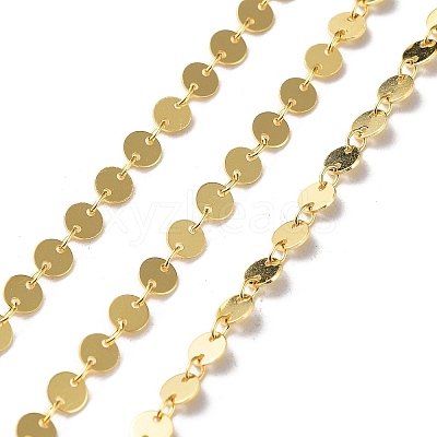 925 Sterling Silver Flat Round Link Chains STER-NH0001-27B-G-1