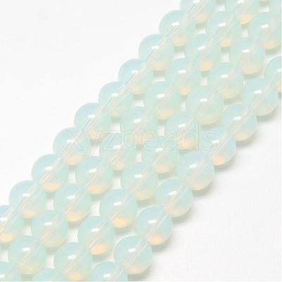 Baking Paint Glass Beads Strands DGLA-Q023-8mm-DB1-1