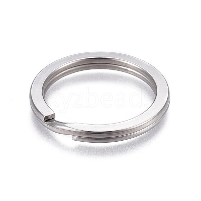 Tarnish Resistant 304 Stainless Steel Split Key Ring Clasps STAS-L226-007E-1