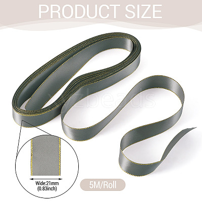 5M Polyester Gold Edged Satin Ribbon OCOR-TADJ0001-05I-1