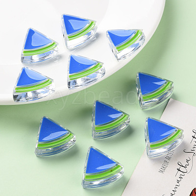 Transparent Enamel Acrylic Beads TACR-S155-001K-1