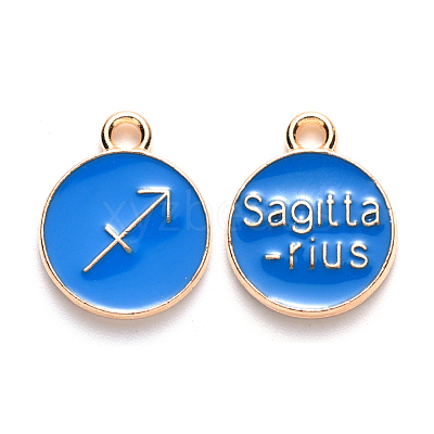 Alloy Enamel Pendants ENAM-S124-01B-02F-1