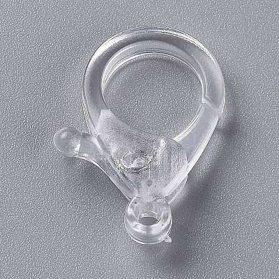 Transparent Plastic Lobster CLaw Clasps KY-H005-A13-1