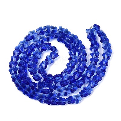 Transparent Glass Beads Strands GLAA-Q118-01A-B02-1