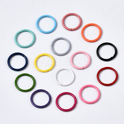 Spray Painted Iron Linking Rings IFIN-T017-03-1