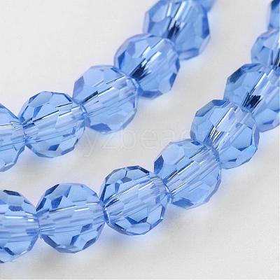 Transparent Glass Bead Strands GLAA-G013-6mm-25-1