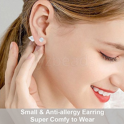 500Pcs Eco-Friendly Plastic Stud Earring Findings KY-SP0001-01A-1