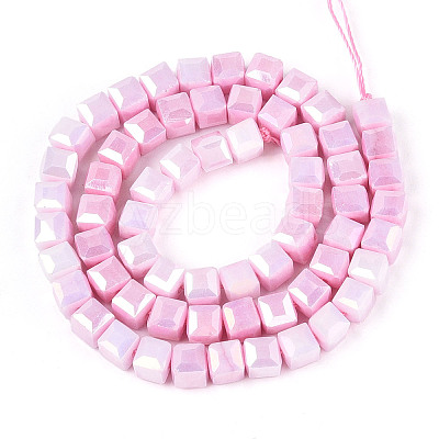 Anti-Tarnish Electroplate Glass Beads Strands GLAA-T025-6mm-10H-1