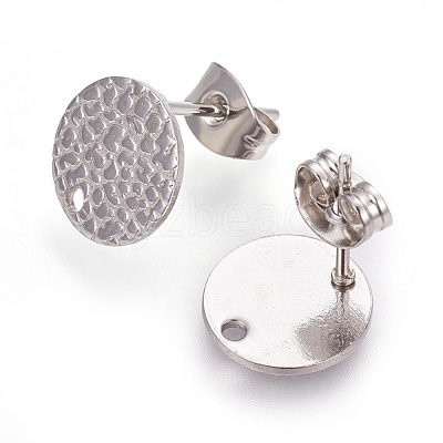 Non-Tarnish 304 Stainless Steel Ear Stud Findings X-STAS-O119-15A-P-1