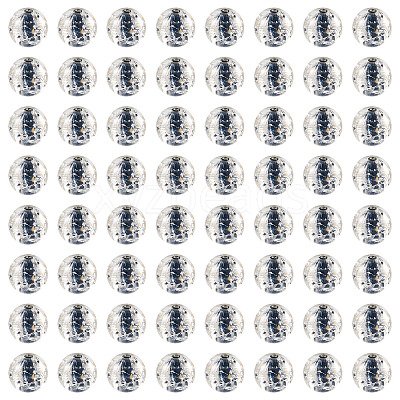 100Pcs Crackle Transparent Glass Beads GLAA-TADJ0001-12A-1