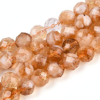 Natural Citrine(Heated) Beads Strands G-S345-6mm-18-01-1