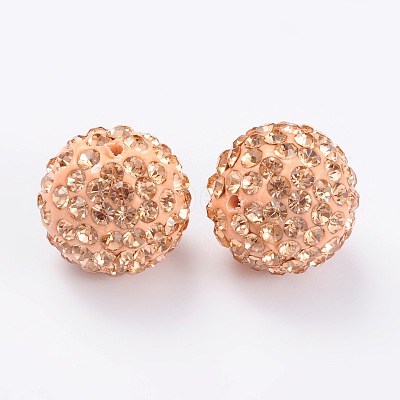 Polymer Clay Rhinestone Beads RB-H284-6MM-362-1