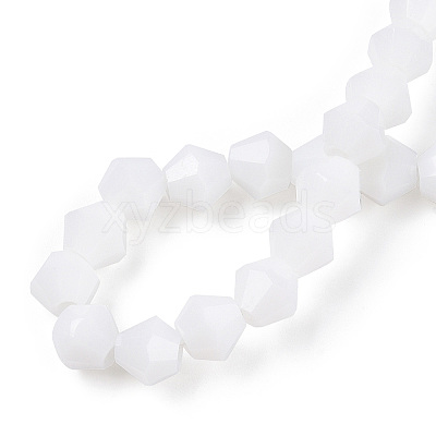 Opaque Solid Color Imitation Jade Glass Beads Strands EGLA-A039-P6mm-D15-1