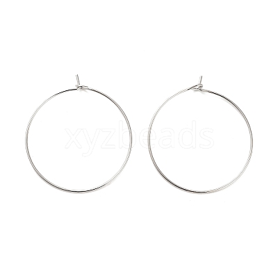 Brass Hoop Earring Findings X-KK-R112-038D-1