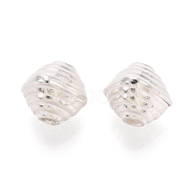 925 Sterling Silver Corrugated Beads STER-N016-127S-1