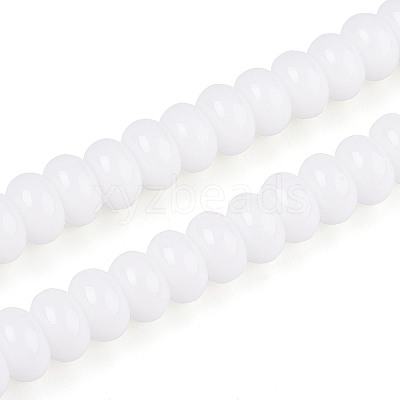 Opaque Spray Painted Glass Beads GLAA-ZX008-8mm-18G-1