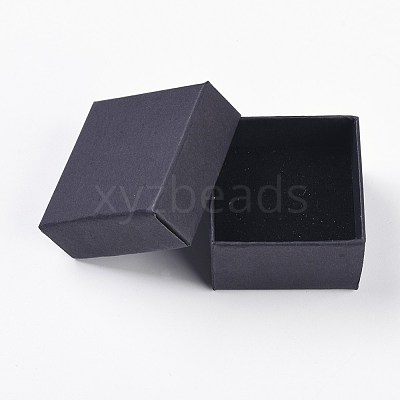 Kraft Paper Cardboard Jewelry Ring Boxes CBOX-G015-01-1