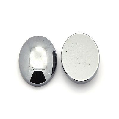 Oval Non-Magnetic Synthetic Hematite Cabochons G-P061-05-25mm-1