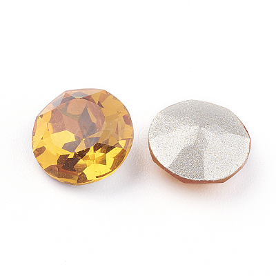 Pointed Back & Back Plated K9 Glass Rhinestone Cabochons RGLA-J012-10mm-292-1