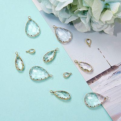 18Pcs 3 Styles Glass Charms KK-SZ0002-63-1