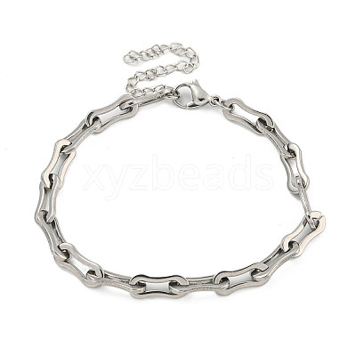 Non-Tarnish 304 Stainless Steel Cable Chains Bracelets for Men & Women BJEW-D042-17P-1