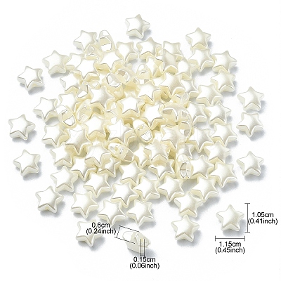 ABS Plastic Imitation Pearl Beads OACR-YW0001-85E-1