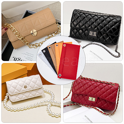5Pcs 5 Colors Felt Purse Organizer Insert FIND-WR0007-36A-1
