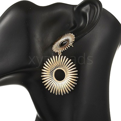 Brass Dangle Stud Earrings for Women EJEW-JE07435-1