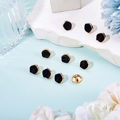 10Pcs 1-Hole Alloy Enamel Shank Buttons BUTT-TA0001-37-1