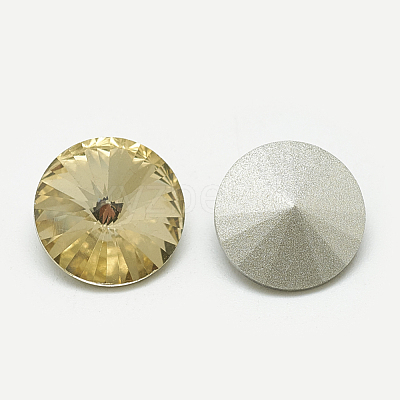 Pointed Back Glass Rhinestone Cabochons RGLA-T086-12mm-04-1