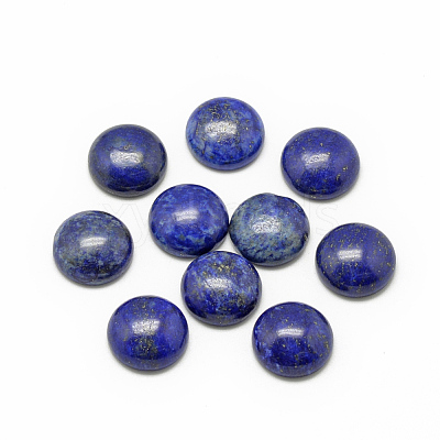 Natural Lapis Lazuli Cabochons G-R416-10mm-33-1