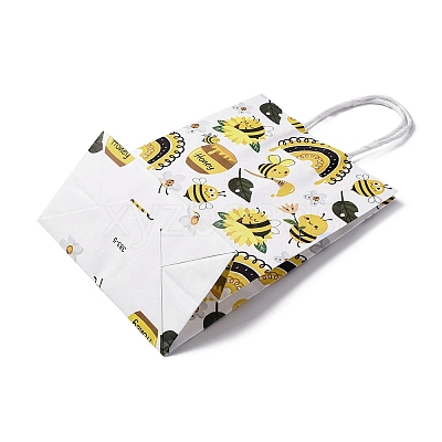 Bees Theme Rectangle Paper Bags LS-CARB-F012-02E-1