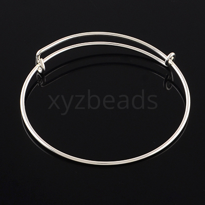 Adjustable Iron Expandable Bangle Making BJEW-R038-S-1