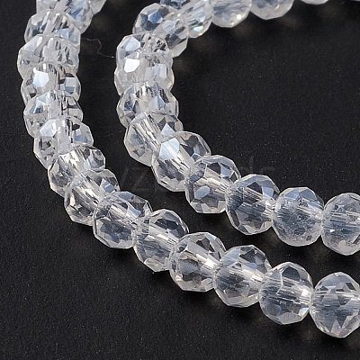 Crystal Glass Rondelle Beads Strands EGLA-F049C-03-1