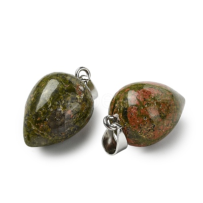 Natural Unakite Pendants GG-K002-13N-1