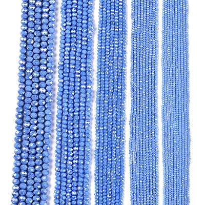 Electroplate Glass Beads Strands EGLA-A044-P4mm-B17-1