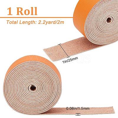 Flat Microfiber Imitation Leather Cord LC-WH0006-07B-05-1