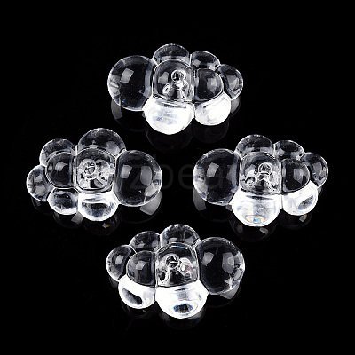 Transparent Acrylic Beads X-TACR-T026-01-1