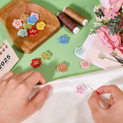 14Pcs 7 Colors Flower Handmade Wool Felt Ornament Accessories FIND-CA0010-13-1