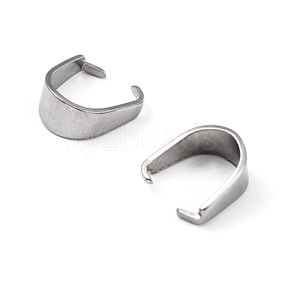 Tarnish Resistant 304 Stainless Steel Snap on Bails LS-STAS-R048-9x7mm-1