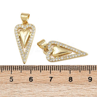 Brass Micro Pave Cubic Zirconia Pendants ZIRC-I367-12G-06-1