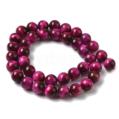 Natural Rose Tiger Eye Beads Strands X-G-G099-10mm-3-1