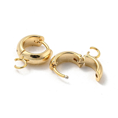 201 Stainless Steel Huggie Hoop Earring Findings STAS-P283-01U-G-1