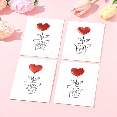 4Pcs Kraft Paper Greeting Cards AJEW-FS0001-30A-1