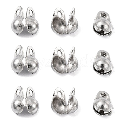 Tarnish Resistant 304 Stainless Steel Bead Tips STAS-R055-12-1