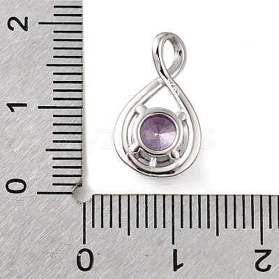 925 Sterling Silver Pave Cubic Zirconia Pendants STER-V001-03P-02-1