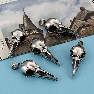 304 Stainless Steel Big Pendants STAS-H365-16-1