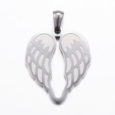 304 Stainless Steel Pendants STAS-E135-03-1