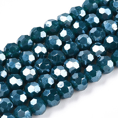 Opaque Glass Beads Strands EGLA-A035-P4mm-A36-1