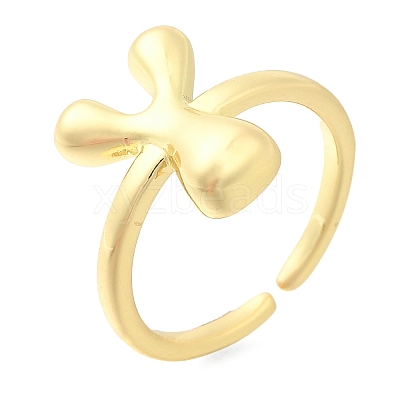 Rack Plating Brass Open Cuff Rings RJEW-S394-01G-Y-1